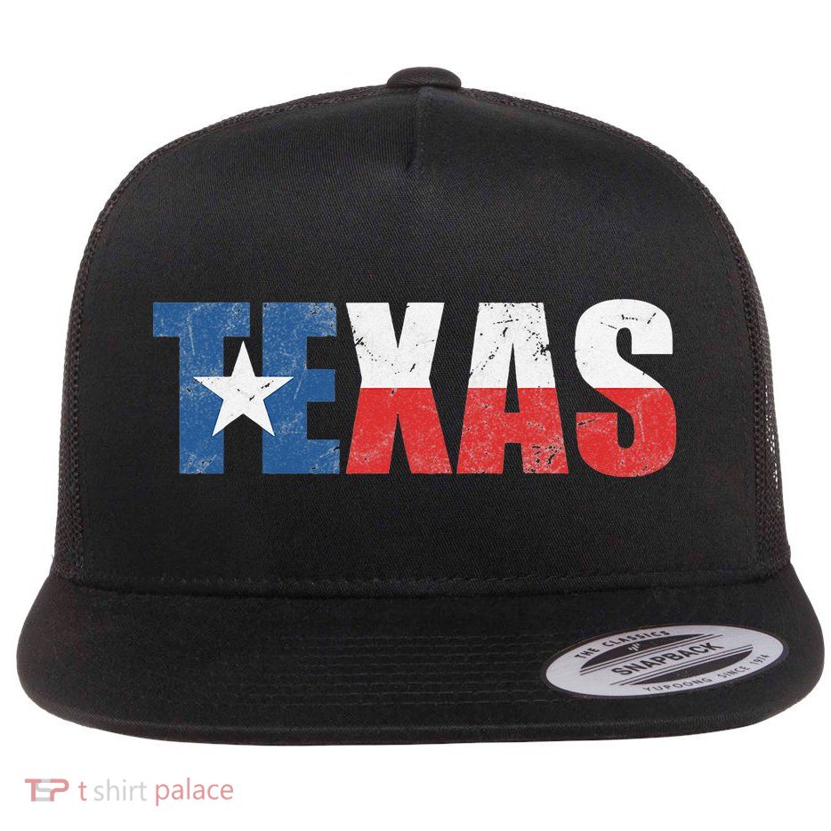 Texas Texas State Flag Vintage Texas Flag Texas State Flatbill Hat