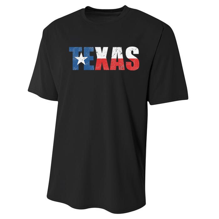 Texas Texas State Flag Vintage Texas Flag Texas State Performance Sprint T-Shirt