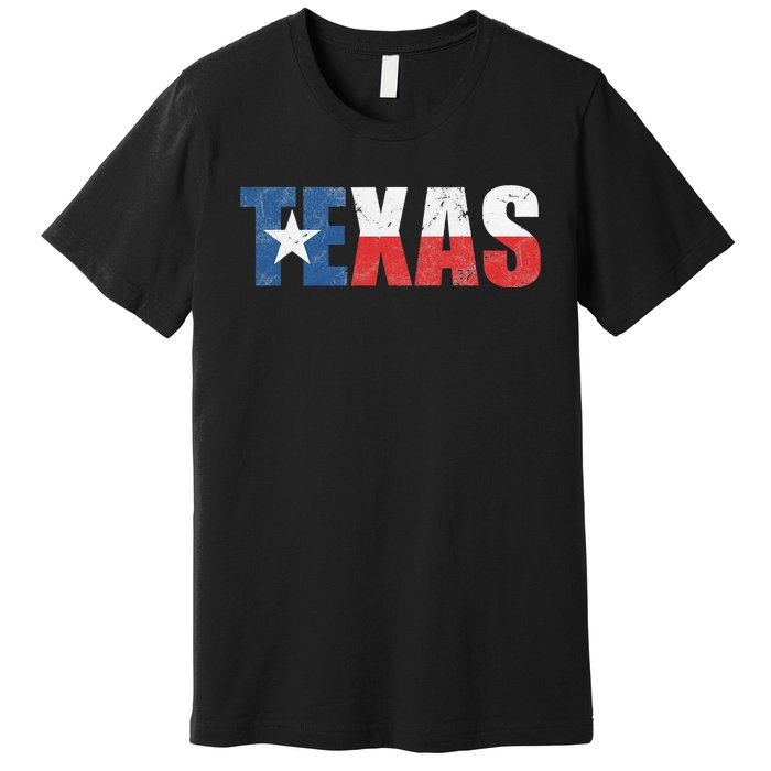 Texas Texas State Flag Vintage Texas Flag Texas State Premium T-Shirt