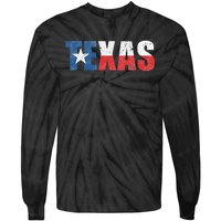 Texas Texas State Flag Vintage Texas Flag Texas State Tie-Dye Long Sleeve Shirt