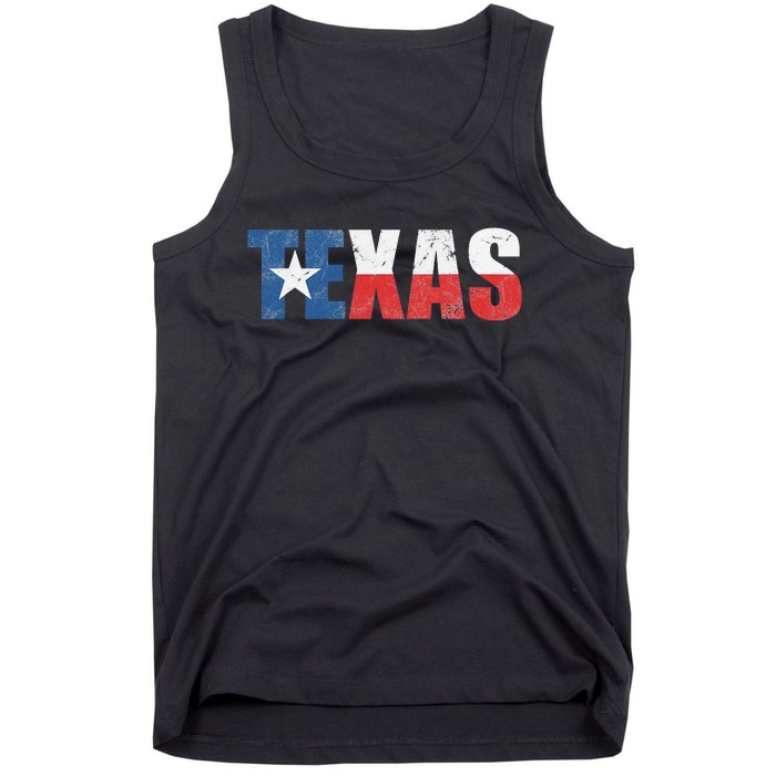 Texas Texas State Flag Vintage Texas Flag Texas State Tank Top