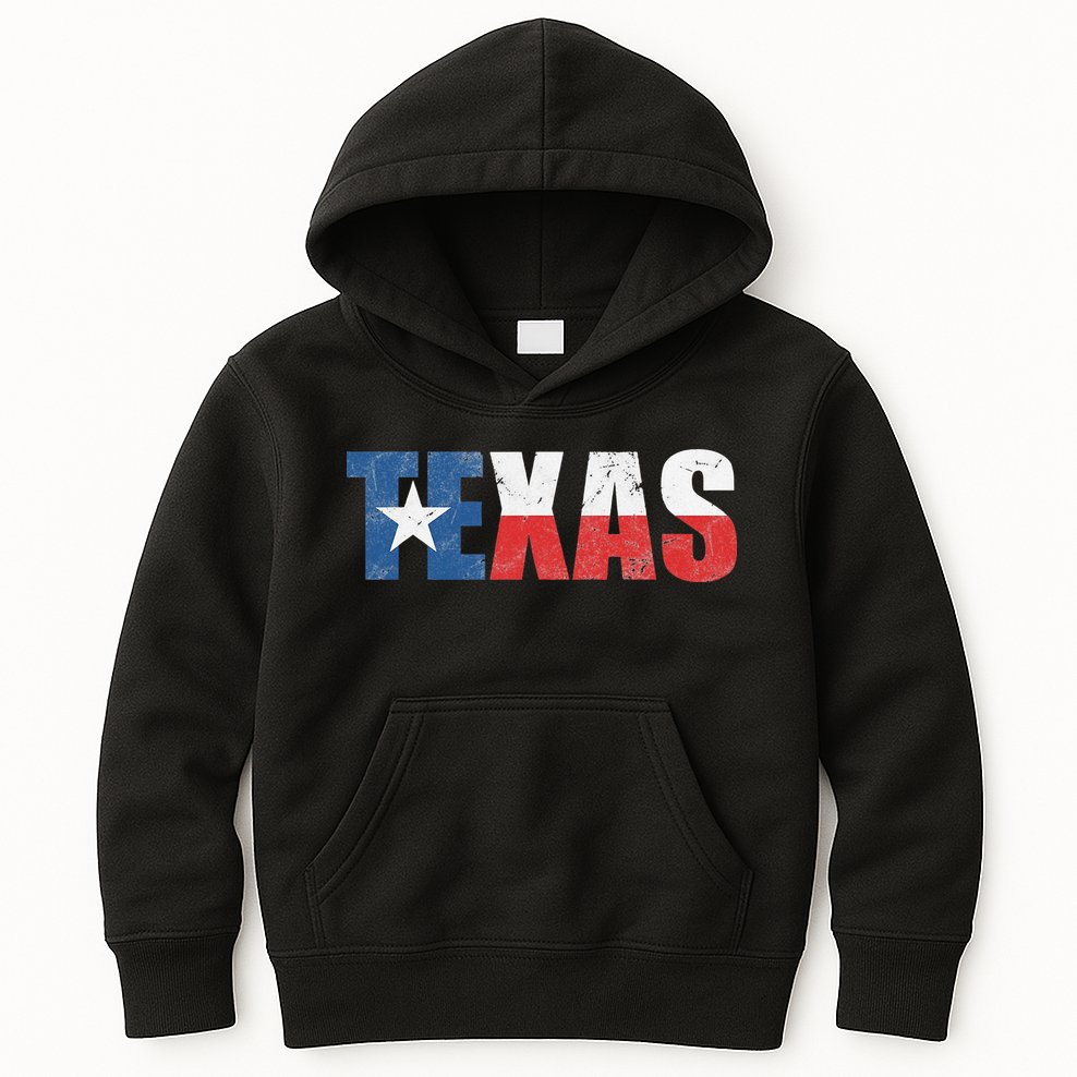 Texas Texas State Flag Vintage Texas Flag Texas State Kids Hoodie