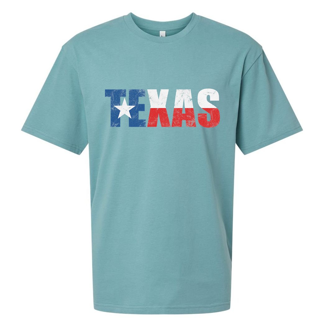 Texas Texas State Flag Vintage Texas Flag Texas State Sueded Cloud Jersey T-Shirt