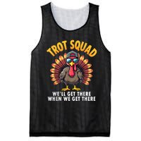 Turkey Trot Squad 2024 Funny Thanksgiving Turkey Running Mesh Reversible Basketball Jersey Tank