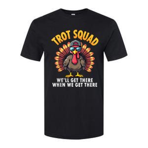 Turkey Trot Squad 2024 Funny Thanksgiving Turkey Running Softstyle CVC T-Shirt