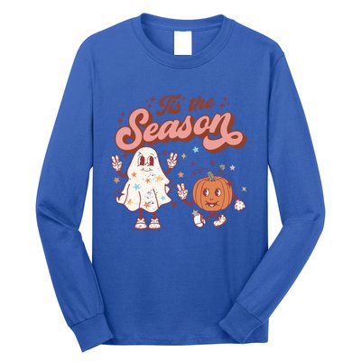 Tis' The Season Retro Halloween Party Funny Ghost Pumpkin Gift Long Sleeve Shirt