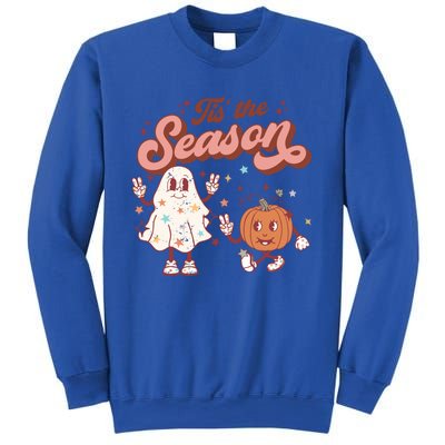 Tis' The Season Retro Halloween Party Funny Ghost Pumpkin Gift Sweatshirt