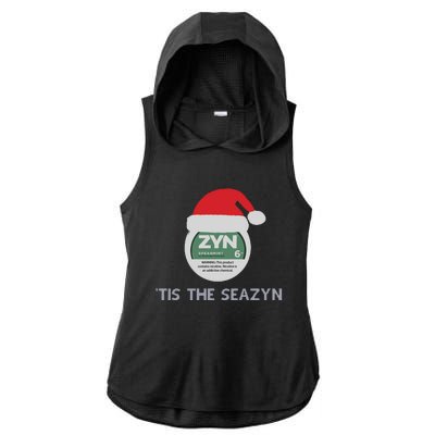 Tis The Seazyn Tacky Ladies PosiCharge Tri-Blend Wicking Draft Hoodie Tank