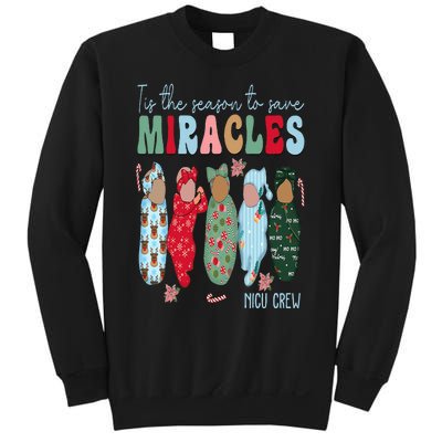 Tis The Season To Save Miracles NICU Crew Nurse Christmas Sweatshirt