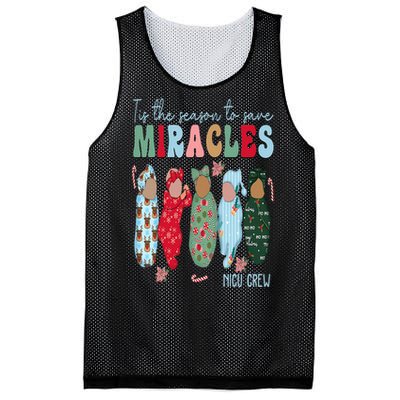 Tis The Season To Save Miracles NICU Crew Nurse Christmas Mesh Reversible Basketball Jersey Tank