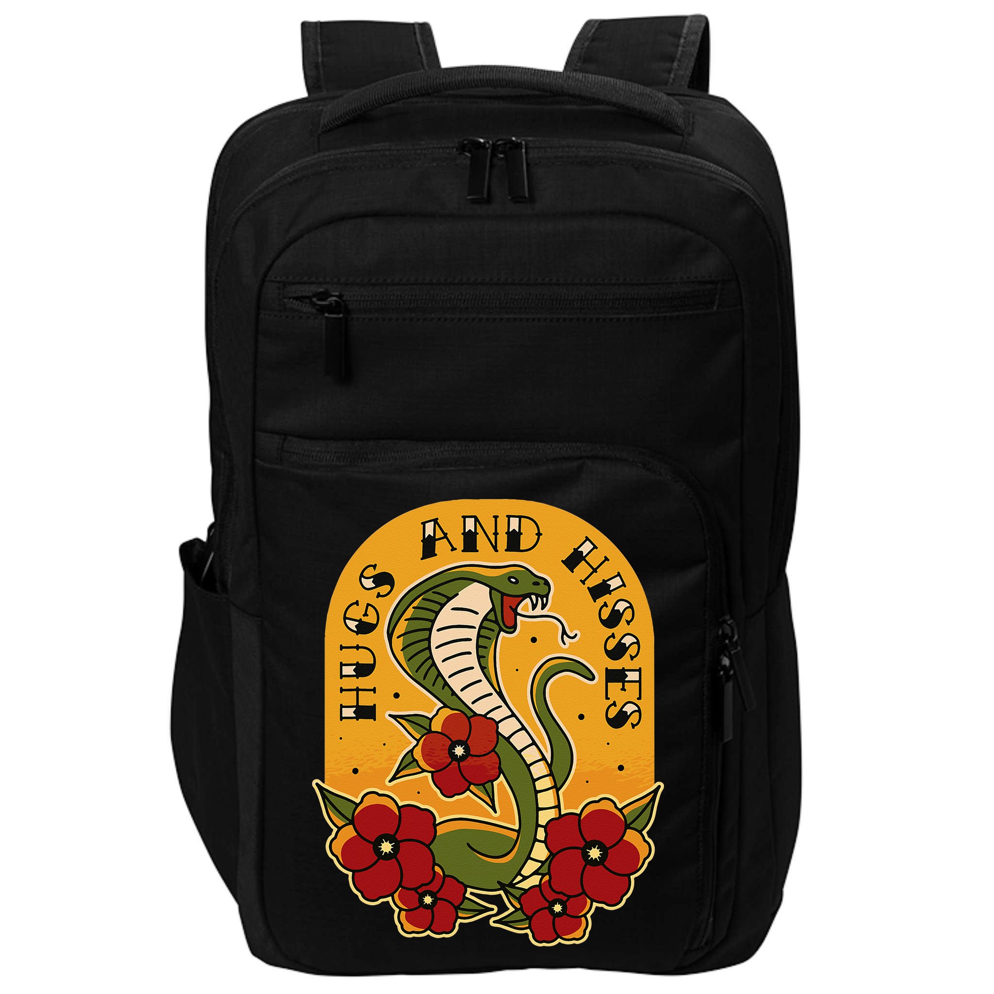 Traditional Tattoo Style Hugs And Hisses Cobra Impact Tech Backpack