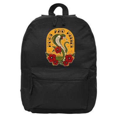 Traditional Tattoo Style Hugs And Hisses Cobra 16 in Basic Backpack