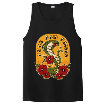 Traditional Tattoo Style Hugs And Hisses Cobra PosiCharge Competitor Tank