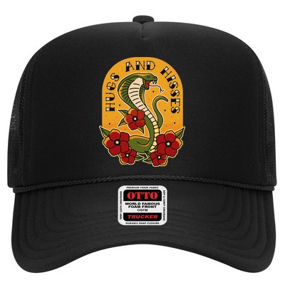 Traditional Tattoo Style Hugs And Hisses Cobra Trucker Hat