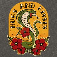 Traditional Tattoo Style Hugs And Hisses Cobra Cotton Canvas Backpack
