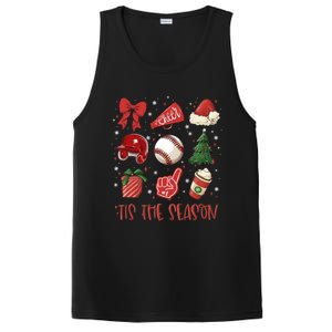 Tis The Season Coquette Bow Baseball Coffee Merry Christmas Funny Gift PosiCharge Competitor Tank