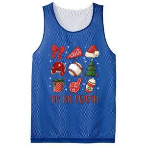 Tis The Season Coquette Bow Baseball Coffee Merry Christmas Funny Gift Mesh Reversible Basketball Jersey Tank