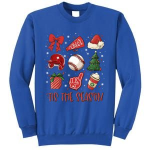 Tis The Season Coquette Bow Baseball Coffee Merry Christmas Funny Gift Tall Sweatshirt