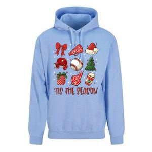 Tis The Season Coquette Bow Baseball Coffee Merry Christmas Funny Gift Unisex Surf Hoodie