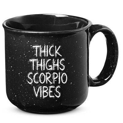 Thick Thighs Scorpio Vibes Retro Vintage Scorpio zodiac sign 15oz Campfire Ceramic Mug