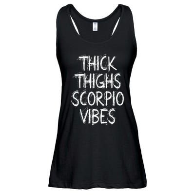 Thick Thighs Scorpio Vibes Retro Vintage Scorpio zodiac sign Ladies Essential Flowy Tank