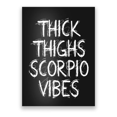 Thick Thighs Scorpio Vibes Retro Vintage Scorpio zodiac sign Poster