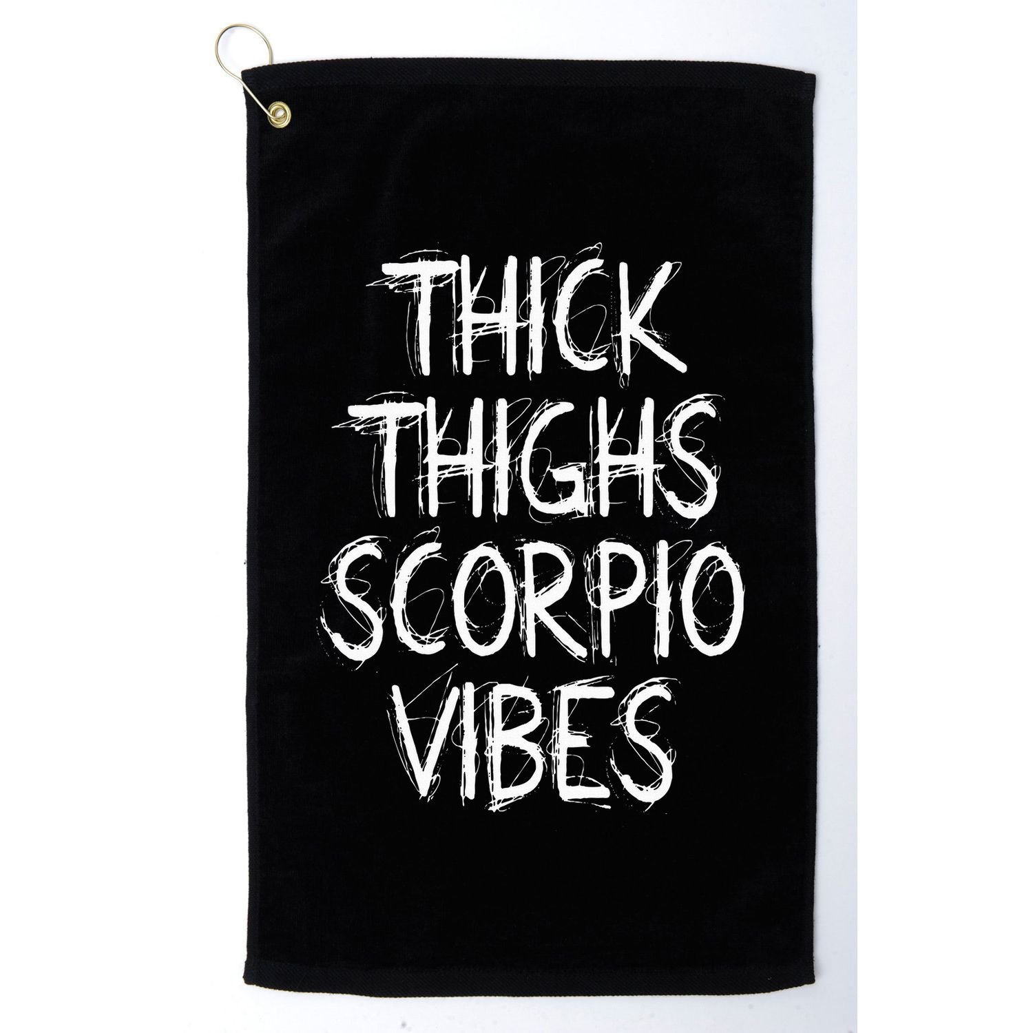 Thick Thighs Scorpio Vibes Retro Vintage Scorpio zodiac sign Golf Towel