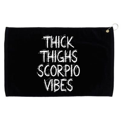 Thick Thighs Scorpio Vibes Retro Vintage Scorpio zodiac sign Grommeted Golf Towel