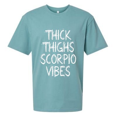 Thick Thighs Scorpio Vibes Retro Vintage Scorpio zodiac sign Sueded Cloud Jersey T-Shirt