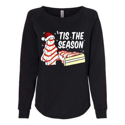 Tis The Season Design Funny Christmas Tree Cakes Debbie Gift Womens California Wash Sweatshirt