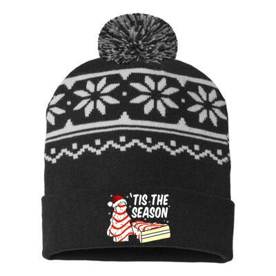 Tis The Season Design Funny Christmas Tree Cakes Debbie Gift USA-Made Snowflake Beanie