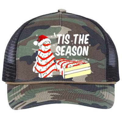 Tis The Season Design Funny Christmas Tree Cakes Debbie Gift Retro Rope Trucker Hat Cap