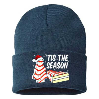 Tis The Season Design Funny Christmas Tree Cakes Debbie Gift Sustainable Knit Beanie