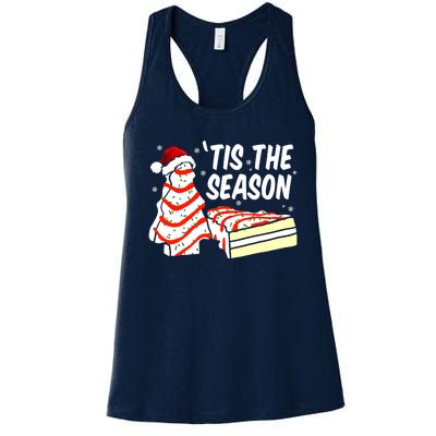 Tis The Season Design Funny Christmas Tree Cakes Debbie Gift Women's Racerback Tank