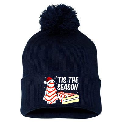 Tis The Season Design Funny Christmas Tree Cakes Debbie Gift Pom Pom 12in Knit Beanie