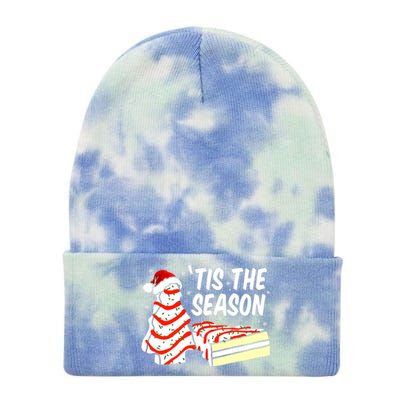 Tis The Season Design Funny Christmas Tree Cakes Debbie Gift Tie Dye 12in Knit Beanie