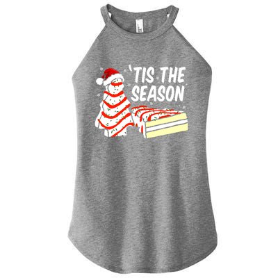 Tis The Season Design Funny Christmas Tree Cakes Debbie Gift Women’s Perfect Tri Rocker Tank