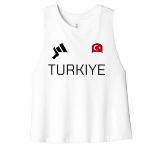 Turkiye Turkish Shooting Team Sports Women's Racerback Cropped Tank