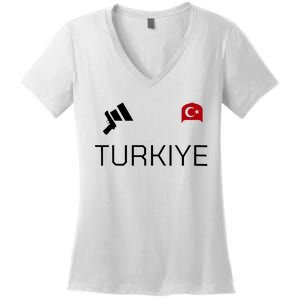 Turkiye Turkish Shooting Team Sports Women's V-Neck T-Shirt