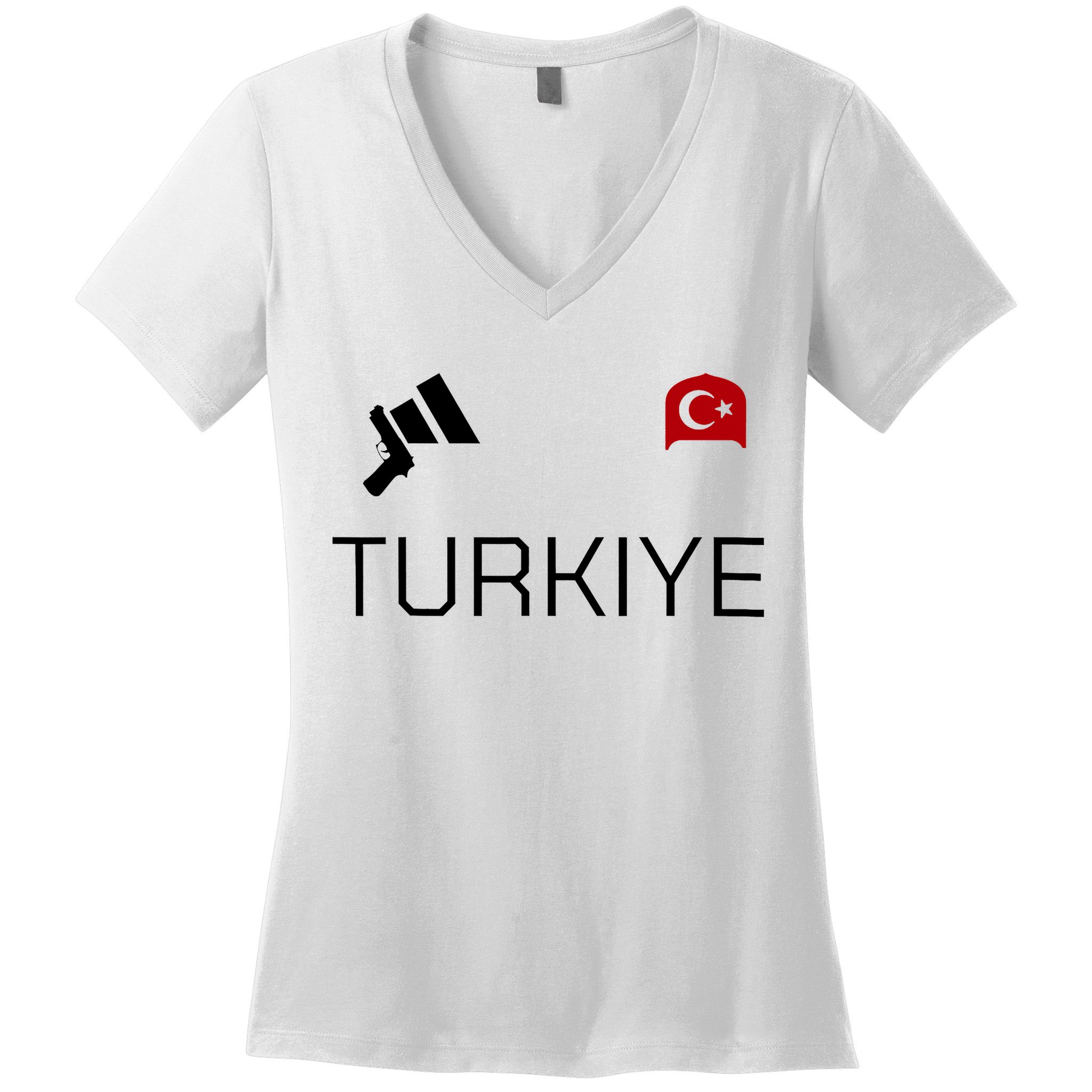 Turkiye Turkish Shooting Team Sports Women's V-Neck T-Shirt