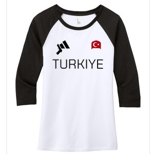 Turkiye Turkish Shooting Team Sports Women's Tri-Blend 3/4-Sleeve Raglan Shirt