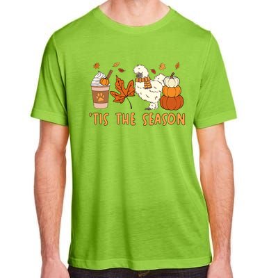 Tis The Season Silkie Chicken Mom Fall Autumn Pumpkin Coffee Adult ChromaSoft Performance T-Shirt