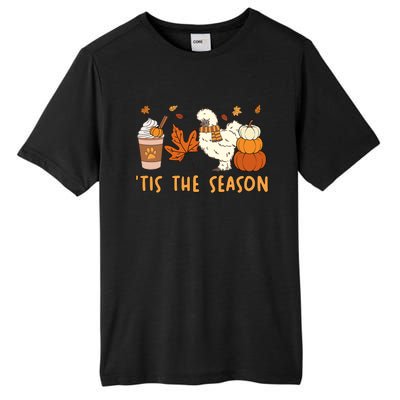 Tis The Season Silkie Chicken Mom Fall Autumn Pumpkin Coffee Tall Fusion ChromaSoft Performance T-Shirt