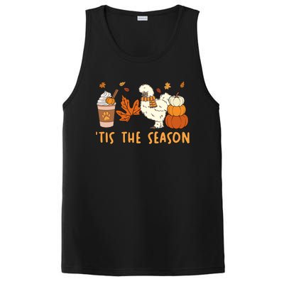 Tis The Season Silkie Chicken Mom Fall Autumn Pumpkin Coffee PosiCharge Competitor Tank