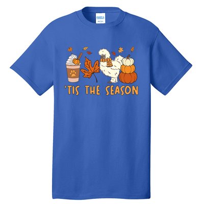 Tis The Season Silkie Chicken Mom Fall Autumn Pumpkin Coffee Tall T-Shirt