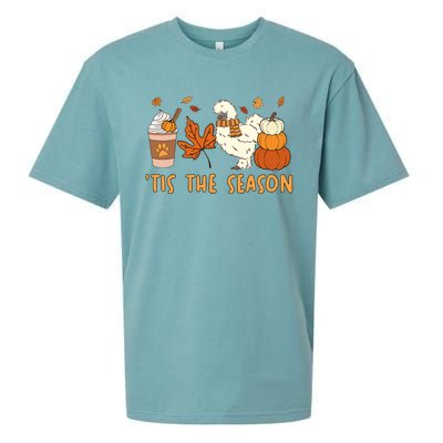 Tis The Season Silkie Chicken Mom Fall Autumn Pumpkin Coffee Sueded Cloud Jersey T-Shirt