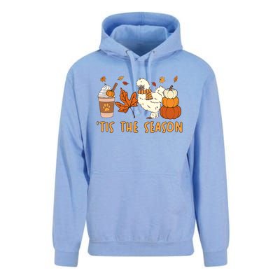 Tis The Season Silkie Chicken Mom Fall Autumn Pumpkin Coffee Unisex Surf Hoodie