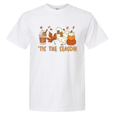 Tis The Season Silkie Chicken Mom Fall Autumn Pumpkin Coffee Garment-Dyed Heavyweight T-Shirt