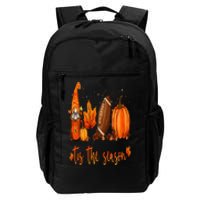 Tis The Season Pumpkin Leaf Latte Fall Thanksgiving Football Daily Commute Backpack