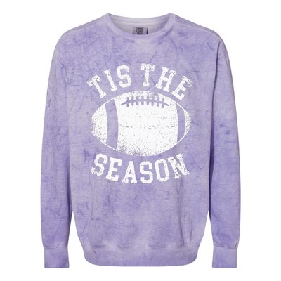 Tis The Season Football Colorblast Crewneck Sweatshirt